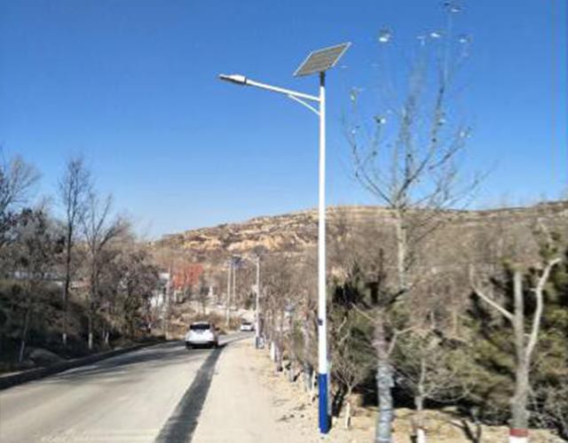 Battery installation for solar street lights